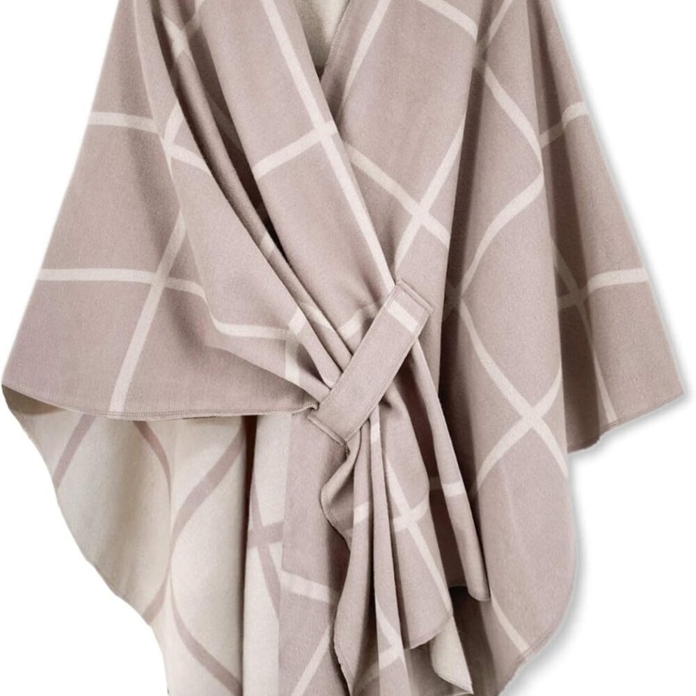 Women's Shawl Wrap Poncho Ruana Cape Open Front Cardigan Shawls for Fall Winter
